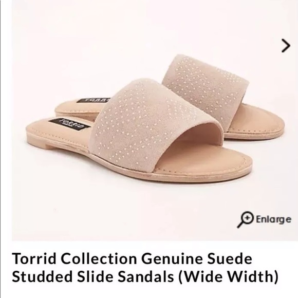torrid Shoes - SOLDOUT RARE🆕TORRID SUEDE STUD MULES SLIDES🙌🏽6w